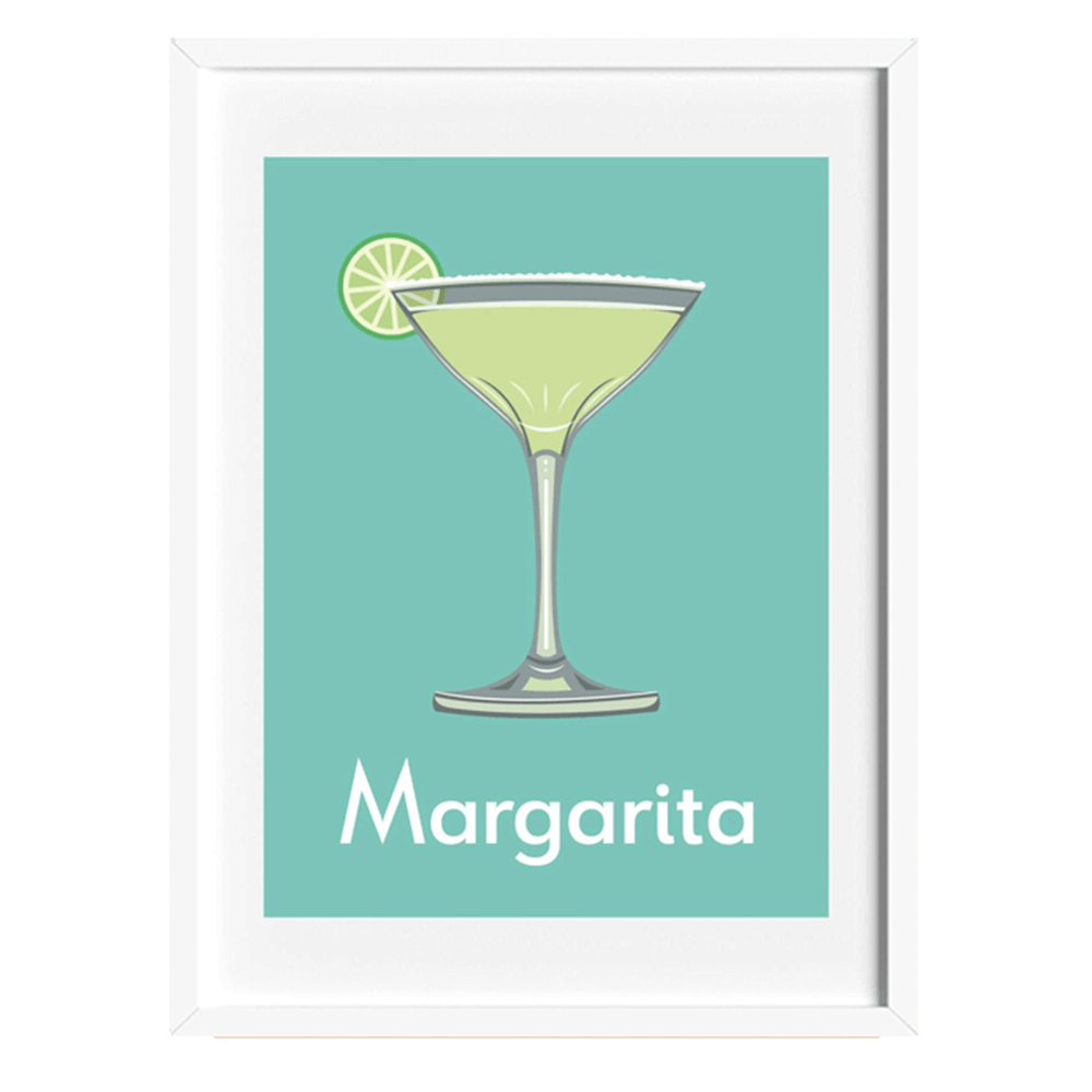 Rebecca Pymar Framed Margarita Cocktail Print A4
